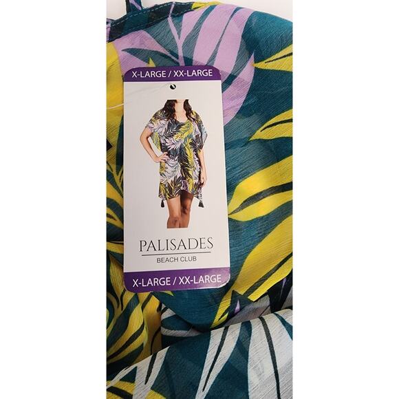 Palisades Beach Club Women's V-Neck Sheer Chiffon Swimsuit Covered Size XL/XXL - Picture 10 of 10